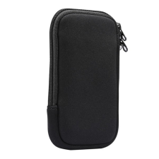 Gigapack tok álló, textil (ütésálló belső, cipzáras, univerzális, 7.2" méret + nyakpánt) fekete mobiltelefon kellék