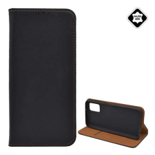 Gigapack Tok álló, valódi bőr (FLIP, oldalra nyíló, asztali tartó funkció) FEKETE Samsung Galaxy A03s (SM-... tok és táska