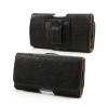 Gigapack Tok fekvő, bőr hatású (univerzális, övre fűzhető, övcsipesz, 4.3" méret) FEKETE (GP-38134)