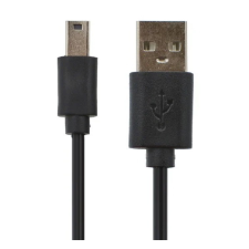 Gigapack USB-A apa - miniUSB apa Adat és töltő kábel - Fekete (0.8m) kábel és adapter
