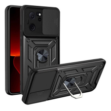 Gigapack Xiaomi 13T Pro defender műanyag telefonvédő (ütésállóság, szilikon belső, tartógyűrű, kameravédő) fekete tok és táska