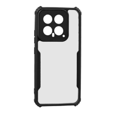 Gigapack Xiaomi 14 5G szilikon telefonvédő (ütésállóság, légpárnás sarok, akril hátlap, kameravédő) fekete tok és táska