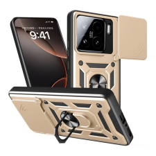 Gigapack Xiaomi 15 defender szilikon telefonvédő (ütésállóság, tartógyűrű, kameravédő) arany tok és táska