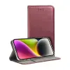 Gigapack Xiaomi 17T tok álló bőr hatású flip asztali tartó burgundy vörös GP-193420