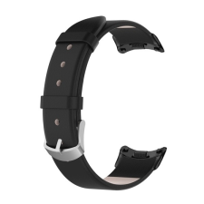 Gigapack Xiaomi Band 8 pótszíj (egyedi méret, műanyag, bőr hatású, állítható) fekete okosóra kellék