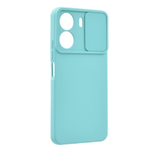 Gigapack Xiaomi Poco C65 szilikon telefonvédő (matt, mikrofiber plüss belső, kameravédő) mentazöld tok és táska