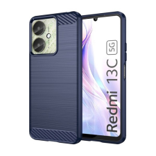Gigapack Xiaomi Poco C65 szilikon telefonvédő (ütésállóság, légpárnás sarok, szálcsiszolt, karbon minta) sötétkék tok és táska