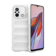 Gigapack Xiaomi Redmi 12C szilikon telefonvédő (közepesen ütésálló, kamera védelem, 3d minta) fehér tok és táska