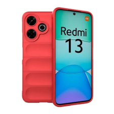 Gigapack Xiaomi Redmi 13 szilikon telefonvédő (ütésállóság, kameravédő, 3d) piros mobiltelefon kellék