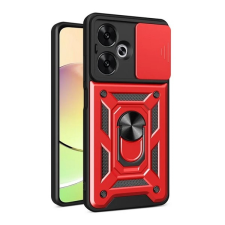 Gigapack Xiaomi Redmi 13C 5G defender szilikon telefonvédő (ütésállóság, tartógyűrű, kameravédő) piros tok és táska