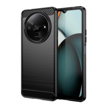 Gigapack Xiaomi Redmi A3 szilikon telefonvédő (ütésállóság, légpárnás sarok, szálcsiszolt, karbon minta) fekete tok és táska