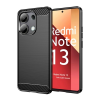 Gigapack Xiaomi Redmi Note 13 4G szilikon telefonvédő (ütésállóság, légpárnás sarok, szálcsiszolt, karbon minta) fekete