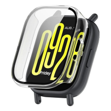 Gigapack Xiaomi Redmi Watch 5 Active műanyag keret (bumper, ütésállóság + kijelzővédő üveg) átlátszó okosóra kellék
