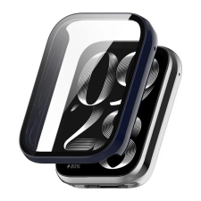 Gigapack Xiaomi Smart Band 9 Pro műanyag keret (bumper, ütésállóság + kijelzővédő üveg) sötétkék okosóra kellék