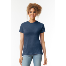 GILDAN A-vonalú oldalvarrott kereknyakú női póló, Gildan GIL67000, Navy Mist-2XL