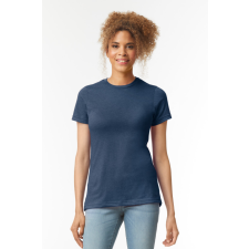 GILDAN A-vonalú oldalvarrott kereknyakú női póló, Gildan GIL67000, Navy Mist-M női póló