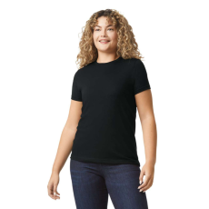 GILDAN A-vonalú oldalvarrott kereknyakú női póló, Gildan GIL67000, Pitch Black-XL