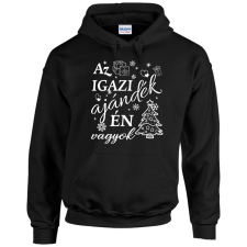 GILDAN Az igazi ajándék én vagyok - Unisex Kapucnis Pulóver női pulóver, kardigán