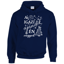 GILDAN Az igazi ajándék én vagyok - Unisex Kapucnis Pulóver női pulóver, kardigán