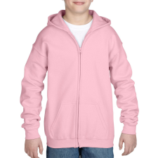 GILDAN Cipzáros kapucnis gyerekpulóver, Gildan GIB18600, Light Pink-XL gyerek pulóver, kardigán