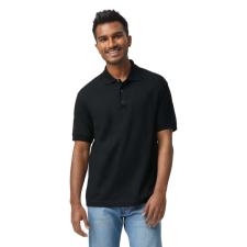GILDAN DryBlend rövid ujjú galléros férfi póló, Gildan GI8800, Black-2XL férfi póló