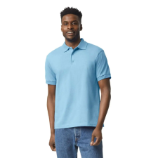 GILDAN DryBlend rövid ujjú galléros férfi póló, Gildan GI8800, Light Blue-3XL férfi póló