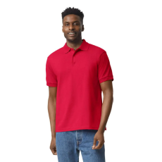 GILDAN DryBlend rövid ujjú galléros férfi póló, Gildan GI8800, Red-XL