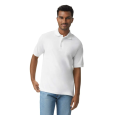 GILDAN DryBlend rövid ujjú galléros férfi póló, Gildan GI8800, White-XL