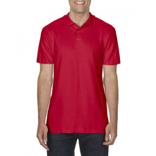 GILDAN Férfi galléros póló Gildan GI64800 Softstyle® Adult Double piqué polo -S, Red férfi póló