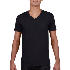 GILDAN Férfi póló Rövid ujjú Gildan Gildan Mens Softstyle V-Neck T-Shirt - M, Fekete