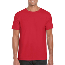 GILDAN Férfi póló Rövid ujjú Gildan Softstyle Ring Spun T-Shirt - L, Piros férfi póló