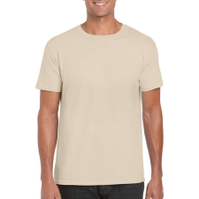 GILDAN Férfi póló Rövid ujjú Gildan Softstyle Ring Spun T-Shirt - S, Homokbarna férfi póló