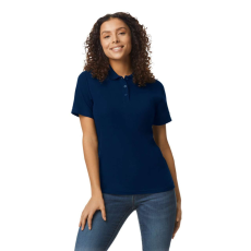 GILDAN Galléros rövid ujjú karcsusított női póló, Gildan GIL64800-B3, Navy-2XL