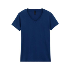 GILDAN GIL64V00-EX rövid ujjú V-nyakú softstyle Női póló Navy-M női póló