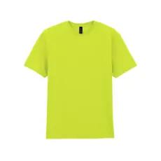 GILDAN Gildan GI3000 körkötött rövid ujjú férfi pamut póló Safety Green-XL