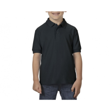 GILDAN Gyerek galléros póló Gildan GIB72800 Dryblend® Youth Double piqué polo Shirt -S, Black gyerek póló