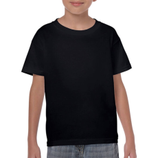 GILDAN Gyerek póló Rövid ujjú Gildan Heavy Cotton Youth T-Shirt - M (170), Fekete