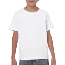 GILDAN Gyerek póló Rövid ujjú Gildan Heavy Cotton Youth T-Shirt - S (164), Fehér gyerek póló