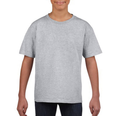 GILDAN Gyerek póló Rövid ujjú Gildan Softstyle Youth T-Shirt - S (110/116), Sportszürke
