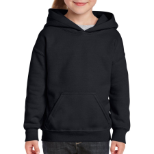 GILDAN Kapucnis gyerekpulóver kenguruzsebbel, Gildan GIB18500, Black-XL gyerek pulóver, kardigán