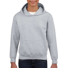 GILDAN Kapucnis gyerekpulóver kenguruzsebbel, Gildan GIB18500, Sport Grey-XS gyerek pulóver, kardigán