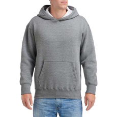 GILDAN Kapucnis vastag pulóver kenguruzsebbel, Gildan GIHF500, Graphite Heather-M