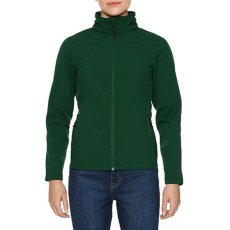 GILDAN Karcsúsított softshell cipzáros női dzseki, Gildan GILSS800, Forest Green-4XL