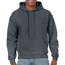 GILDAN Kenguru zsebes kapucnis pulóver, Gildan GI18500, Dark Heather-5XL férfi pulóver, kardigán