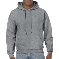 GILDAN Kenguru zsebes kapucnis pulóver, Gildan GI18500, Graphite Heather-2XL férfi pulóver, kardigán