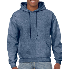 GILDAN Kenguru zsebes kapucnis pulóver, Gildan GI18500, Heather Sport Dark Navy-2XL férfi pulóver, kardigán