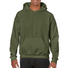 GILDAN Kenguru zsebes kapucnis pulóver, Gildan GI18500, Military Green-S