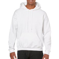 GILDAN Kenguru zsebes kapucnis pulóver, Gildan GI18500, White-S