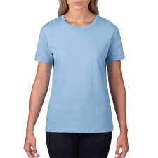 GILDAN Kereknyakú rövid ujjú női póló, Gildan GIL4100, Light Blue-XL női póló