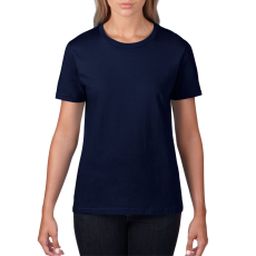 GILDAN Kereknyakú rövid ujjú női póló, Gildan GIL4100, Navy-2XL